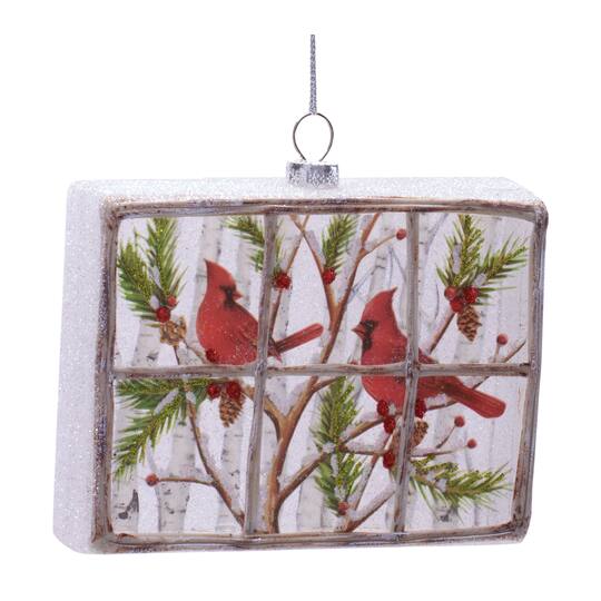 Melrose 4.75" Glass Cardinal Window Ornaments, 6ct.